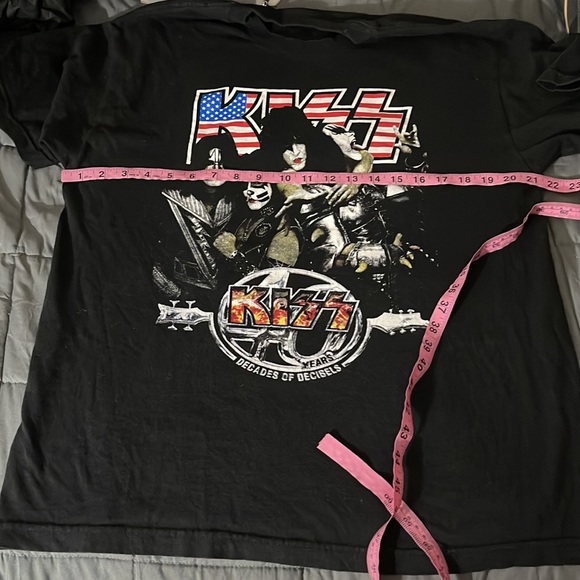 KIZZ 40 YEAR ANNIVERSARY 2014 TOUR DEF LEPPARD BLACK GRAPHIC T SHIRT SIZE L - Picture 5 of 7